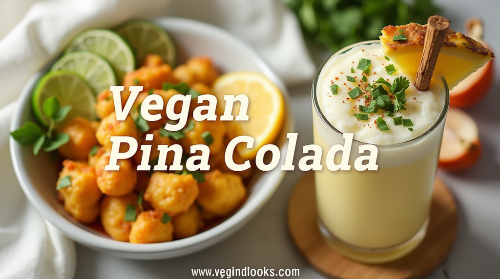 Vegan Piña Colada with Coconut Milk and Pineapple